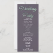 Programme de Mariage Fumée Grise et Étoiles Vertes (Dos)