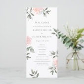 Programme de mariage Garden Blooms (Debout devant)
