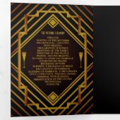 Programme de mariage Gatsby Gold 2020 (Intérieur en premier)