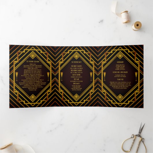 Programme de mariage Gatsby Gold 2020 (Intérieur)