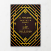 Programme de mariage Gatsby Gold 2020 (Page de couverture)