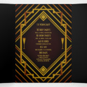 Programme de mariage Gatsby Gold 2020 (Intérieur au milieu)