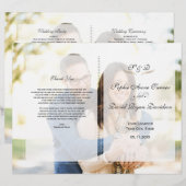 Programme de mariage géométrique avec photo délavé (Devant / Derrière)
