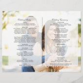 Programme de mariage géométrique avec photo délavé (Dos)