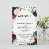 Programme de mariage géométrique Blush de la marin (Debout devant)