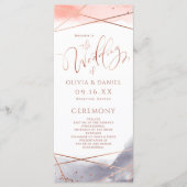 Programme de mariage géométrique de l'aquarelle ro (Devant)