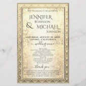 Programme de mariage | Glam Gold Parties scintilla (Devant)