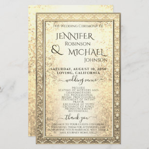 Programme de mariage   Glam Gold Parties scintilla