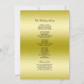 Programme de mariage Glamour Arc en or et paillett (Dos)