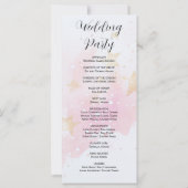 Programme de mariage Gold, Blush & Off White Stars (Dos)