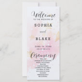 Programme de mariage Gold, Blush & Off White Stars (Devant)