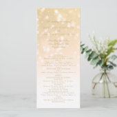 Programme de mariage Gold Bokeh Sparkle Lights (Debout devant)
