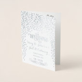 PROGRAMME DE MARIAGE Gold Confetti Typographie (Devant)