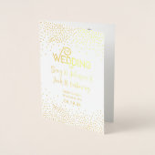 PROGRAMME DE MARIAGE Gold Confetti Typographie (Devant)