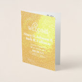 PROGRAMME DE MARIAGE Gold Confetti Typographie (Devant)