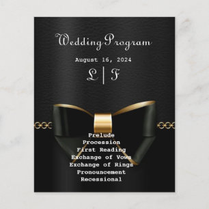 Programme de mariage Gold et Black Tuxedo