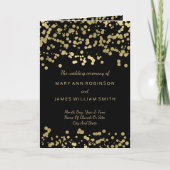 Programme de mariage Gold Foil Confetti (Devant)