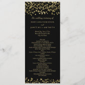 Programme de mariage Gold Foil Confetti (Devant)