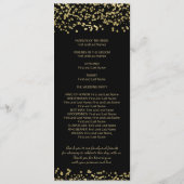 Programme de mariage Gold Foil Confetti (Dos)