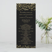 Programme de mariage Gold Foil Confetti (Debout devant)
