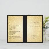Programme de mariage Gold Foil Look Stars Confetti (Debout devant)
