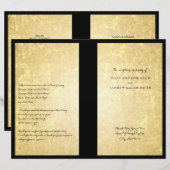 Programme de mariage Gold Foil Look Stars Confetti (Devant / Derrière)