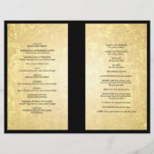 Programme de mariage Gold Foil Look Stars Confetti (Dos)