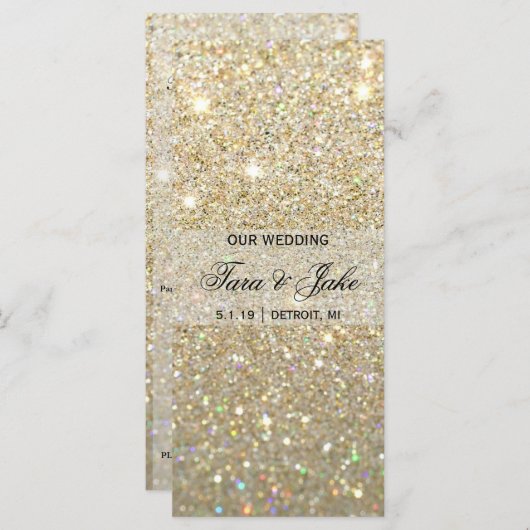 Programme de mariage - Gold Glit Fab (Devant / Derrière)