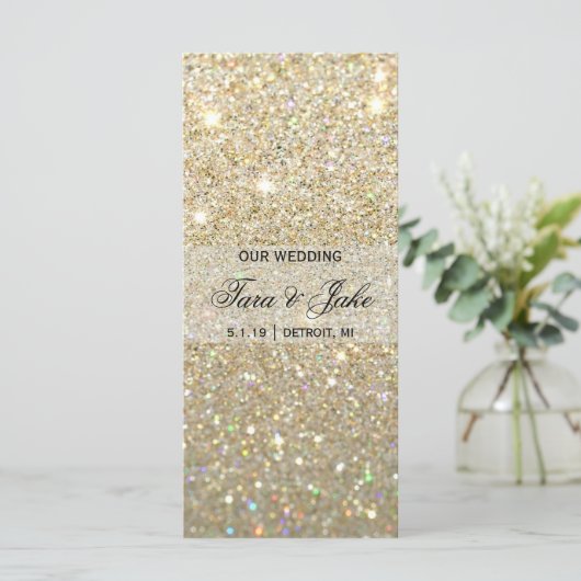 Programme de mariage - Gold Glit Fab (Debout devant)