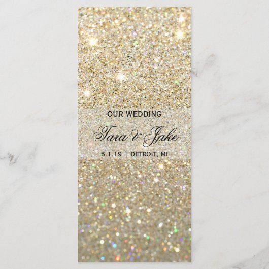 Programme de mariage - Gold Glit Fab (Devant)