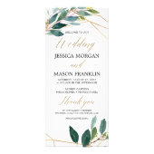 Programme de mariage Gold Greenery - Programme de (Devant)