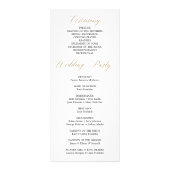 Programme de mariage Gold Greenery - Programme de  (Dos)