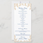 Programme de mariage Gold Leaf (Dos)