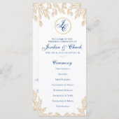 Programme de mariage Gold Leaf (Devant / Derrière)