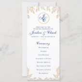 Programme de mariage Gold Leaf (Devant)