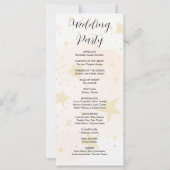Programme de mariage Gold, Orange & Off White Star (Dos)