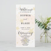 Programme de mariage Gold, Orange & Off White Star (Debout devant)