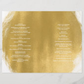 Programme de mariage Gold Peinture Look (Dos)