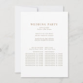 Programme de mariage Gold simple (Dos)