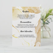 Programme de mariage Gold Watercolor (Debout devant)