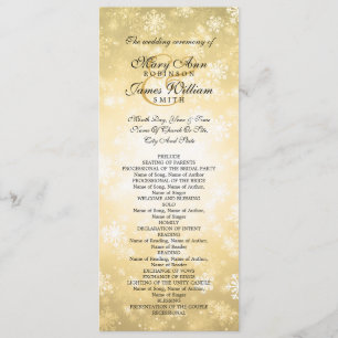 Programme de mariage Gold Winter Wonderland Sparkl
