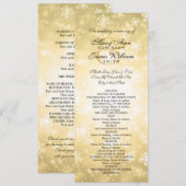 Programme de mariage Gold Winter Wonderland Sparkl (Devant / Derrière)