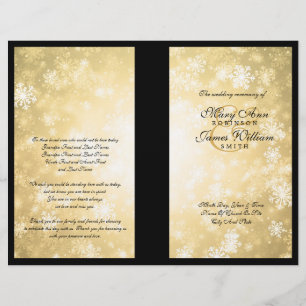 Programme de mariage Gold Winter Wonderland Sparkl