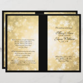 Programme de mariage Gold Winter Wonderland Sparkl (Devant / Derrière)