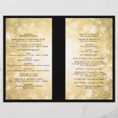 Programme de mariage Gold Winter Wonderland Sparkl (Dos)