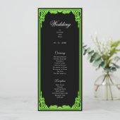 Programme de mariage gothique à lueur verte ensorc (Debout devant)
