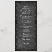 Programme de mariage gothique élégant (Dos)