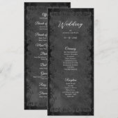 Programme de mariage gothique élégant (Devant / Derrière)