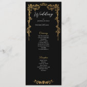 Programme de mariage gothique floral élégant (Devant)