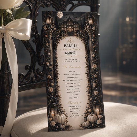 Programme de mariage gothique lunaire céleste de l